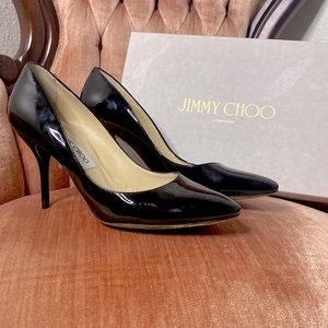 Jimmy Choo Patent Leather Black heels. Size 38